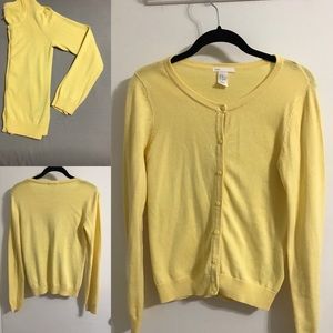 Yellow cardigan
